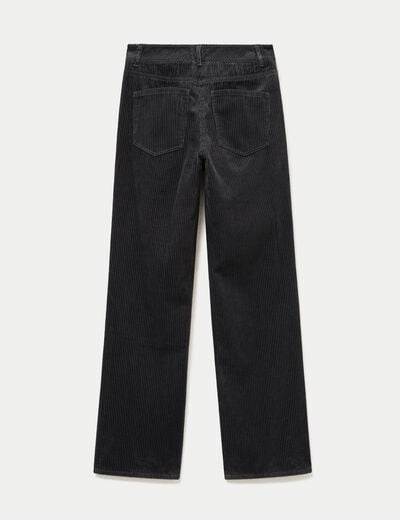 Pantalon bootcut en velours gris