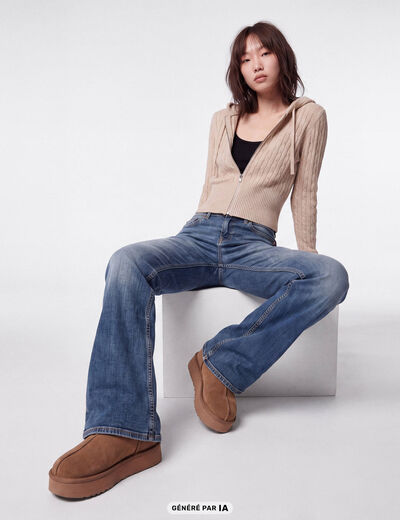 Jean Zoe bootcut taille basse denim dirty