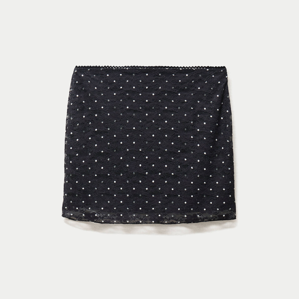 Jupe aspect dentelle noir ado