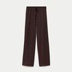Pantalon large taille standard marron fonc&eacute; ado