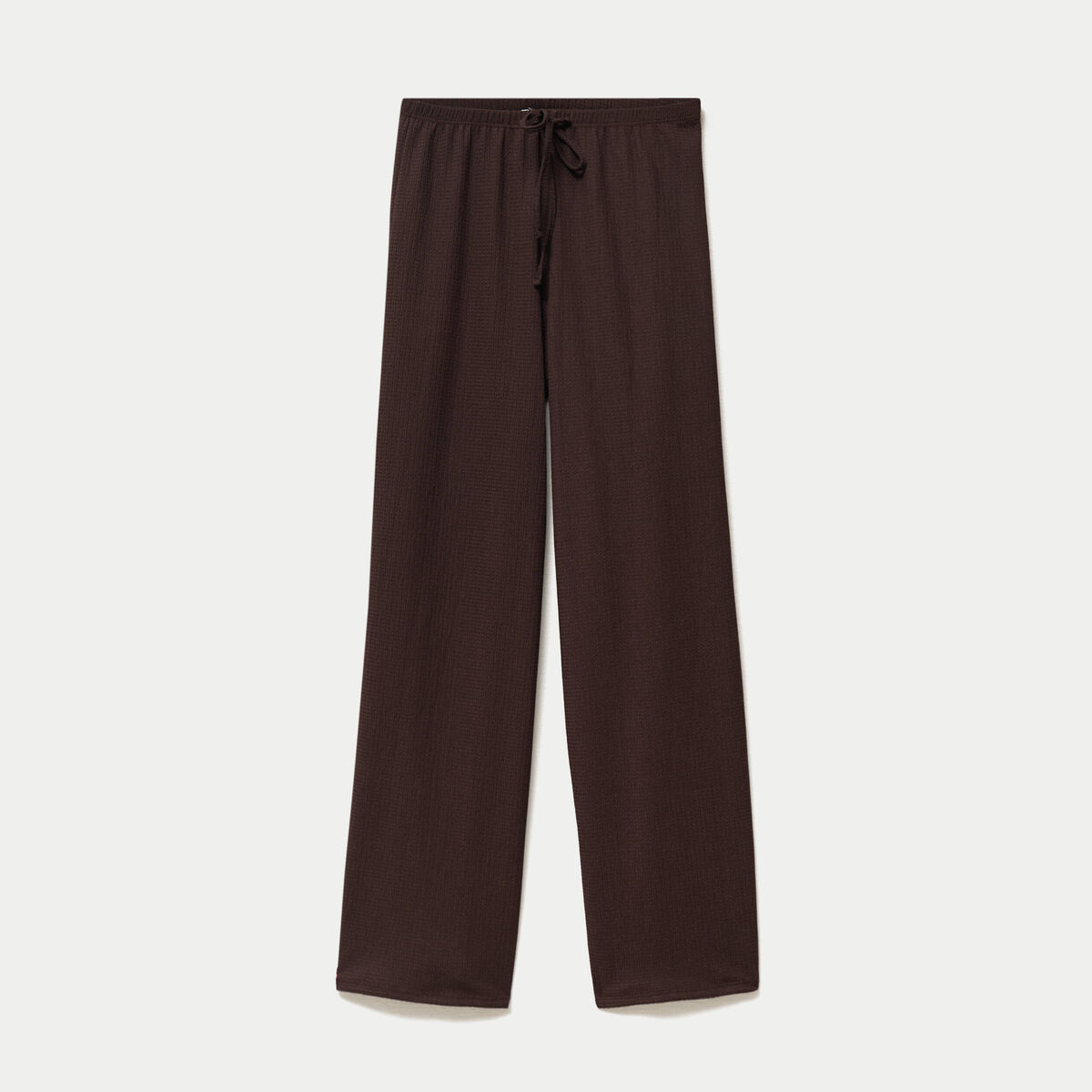 Pantalon large taille standard marron fonc&eacute; ado