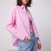 Chemise oversize longue 2-en-1 rose