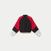 Veste oversize cropped col biker noir