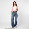 Jean regular taille haute denim double stone ado