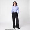Pantalon coupe large taille basse noir
