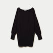 Robe pull col bateau manches longues noir