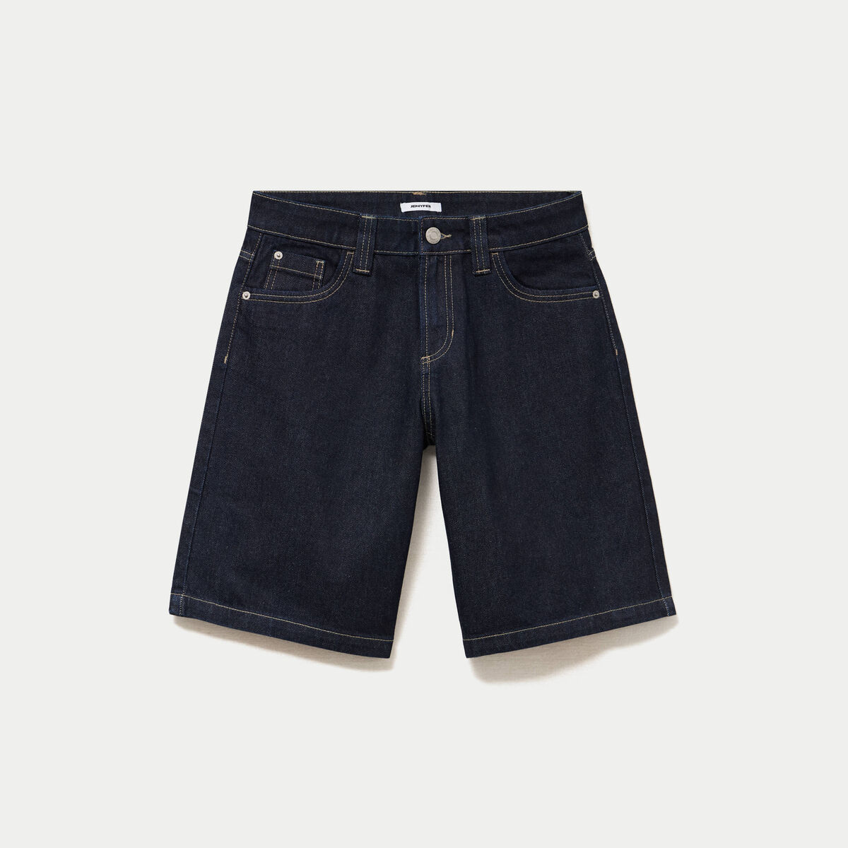 Bermuda large en jean 5 poches denim brut