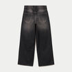 Jean loose taille basse denim noir ado