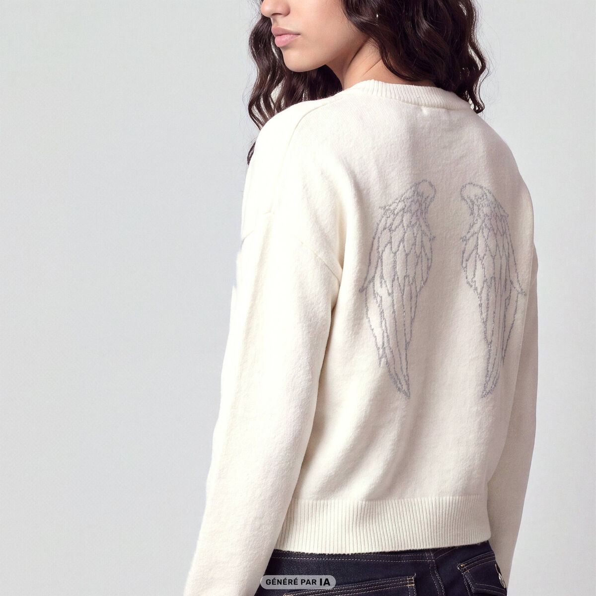 Pull manches longues blanc
