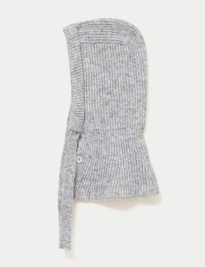 Cagoule &agrave; capuche gris clair