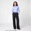 Pantalon coupe large taille basse noir