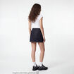 Jupe-short courte en jean denim noir ado