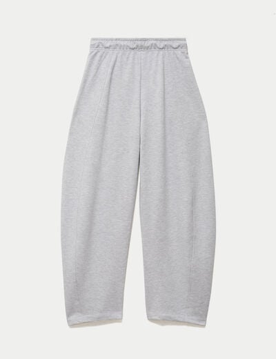 Jogging coupe ample taille standard gris clair ado