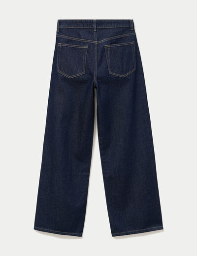 Jean Lenny wide leg taille standard denim brut