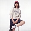 Sweat col rond manches longues blanc