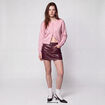 Gilet ajust&eacute; cropped manches longues rose