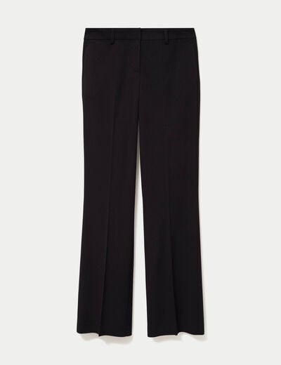 Pantalon bootcut taille basse noir