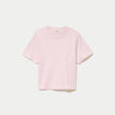 T-shirt col rond manches courtes rose clair