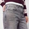 Jean loose taille basse denim gris ado