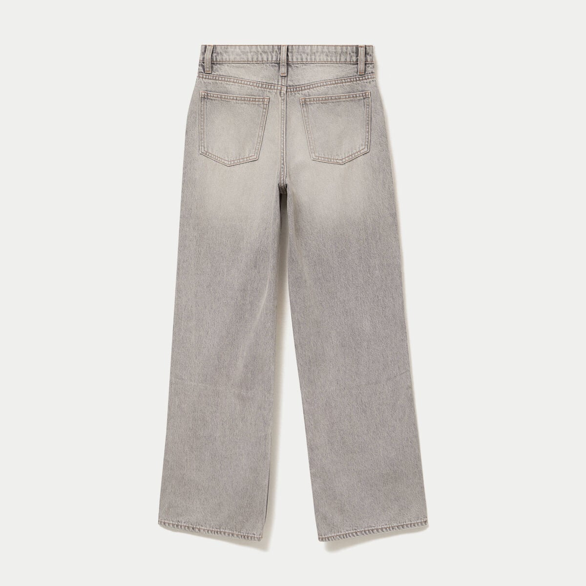 Jean Lenny wide leg taille standard denim gris