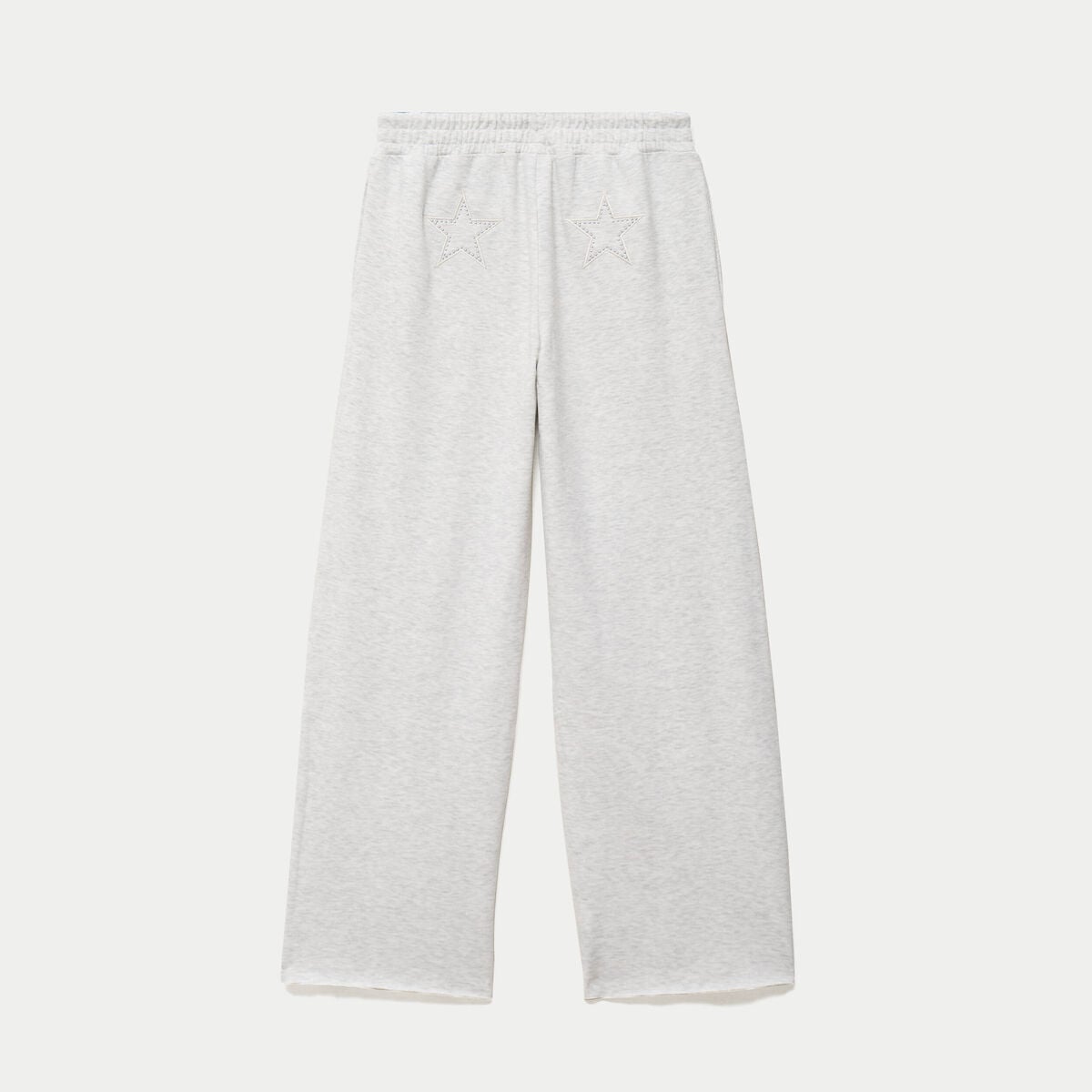 Jogging large en maille ecru