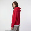 Sweat oversize &agrave; capuche manches longues rouge