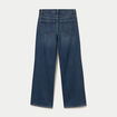 Jean wide leg taille basse bleu ado