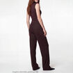 Pantalon large taille standard marron fonc&eacute; ado