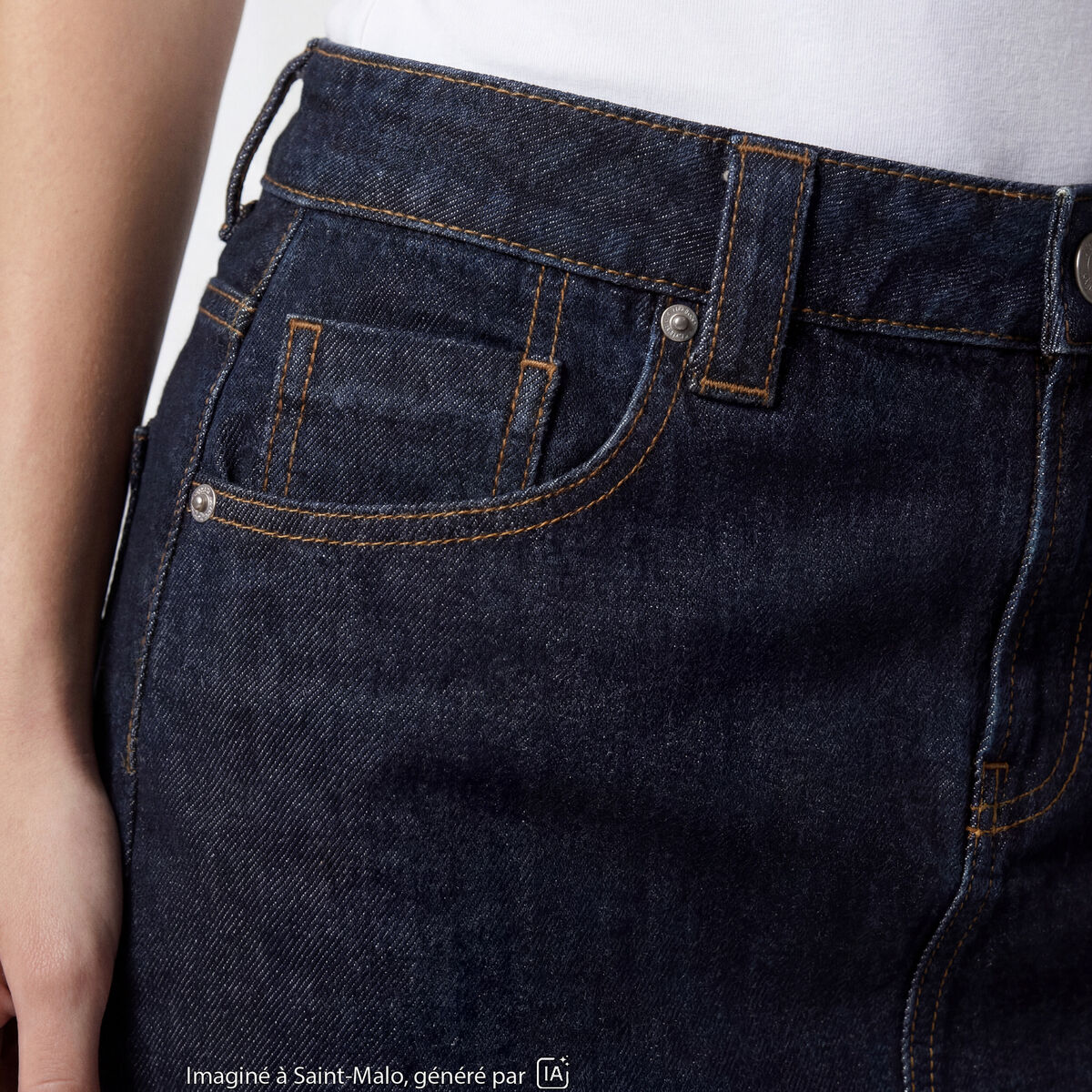 Jupe-short courte en jean denim noir