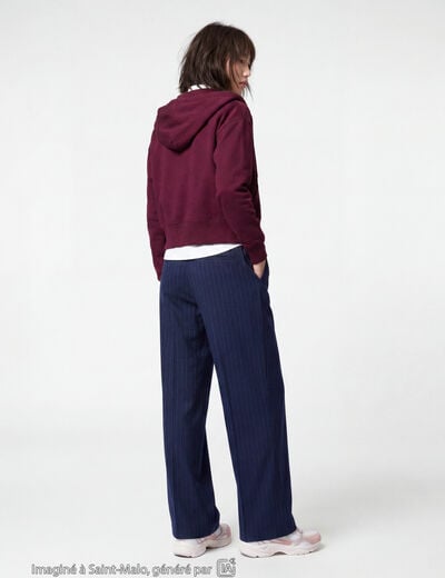 Pantalon bootcut taille standard bleu marine