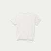 T-shirt ajust&eacute; col rond manches courtes ecru