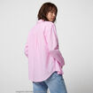 Chemise oversize longue 2-en-1 rose