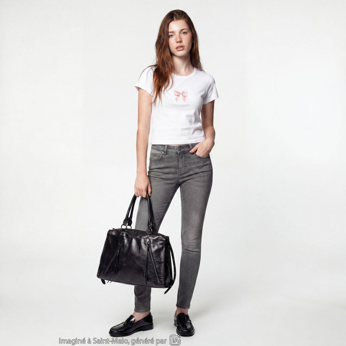 Jean Zoe skinny taille standard denim gris
