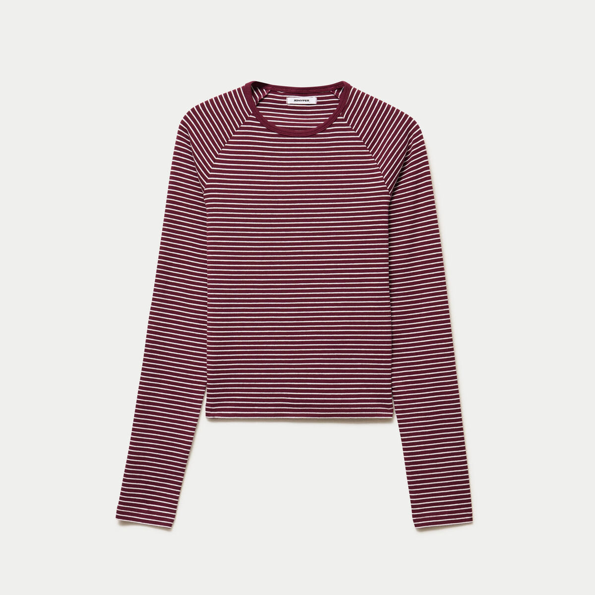 T-shirt manches longues rouge fonc&eacute;
