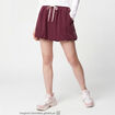 Jupe courte ample effet boule bordeaux