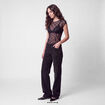 Pantalon bootcut en velours gris