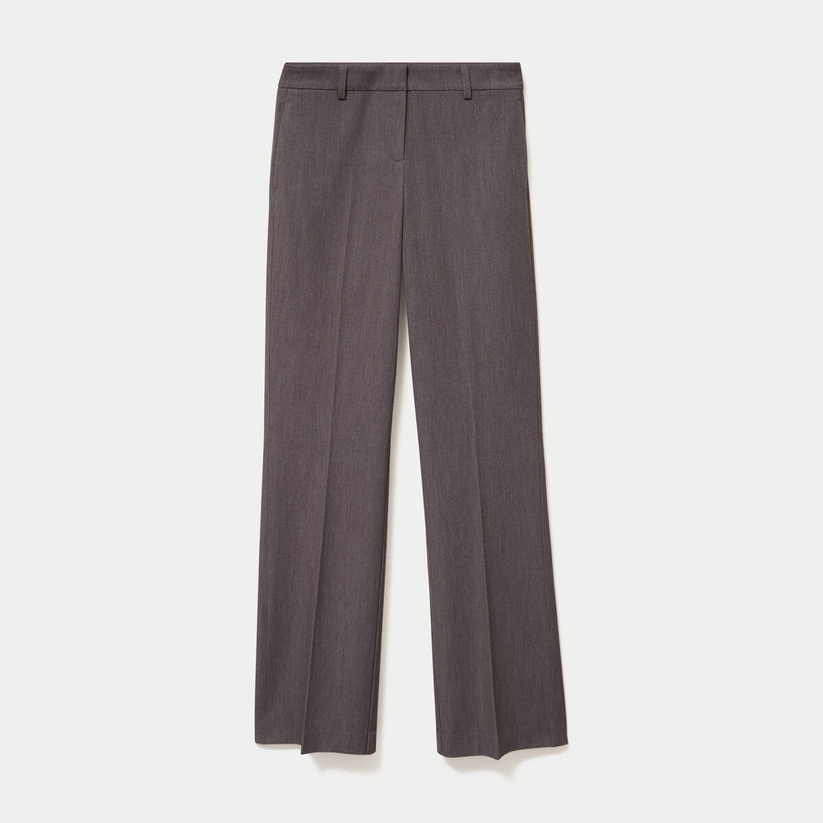 Pantalon bootcut taille basse gris fonc&eacute;