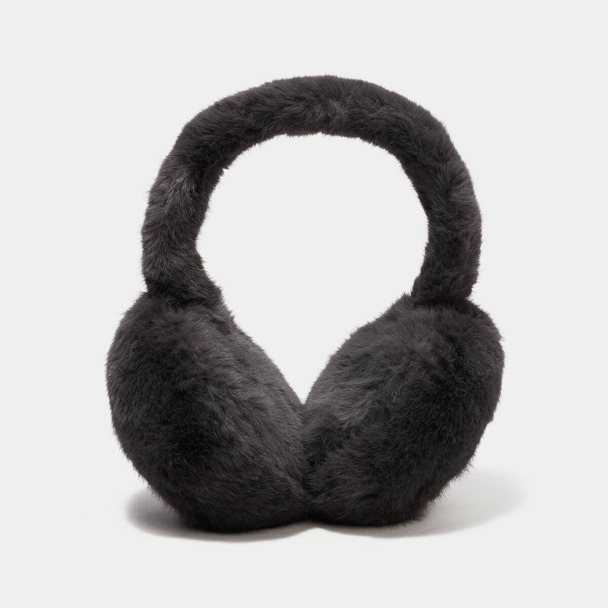 Cache-oreilles en fausse fourrure gris