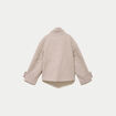Caban oversize court col montant beige