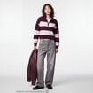 Pull col camionneur manches longues bordeaux