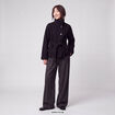 Manteau droit court col montant noir