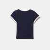 T-shirt col rond manches courtes bleu marine