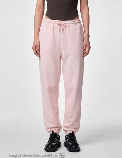 Jogging bas resserr&eacute; taille standard rose clair