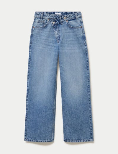 Jean Lenny wide leg taille standard denim double stone
