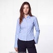 Chemise ajust&eacute;e manches longues bleu ciel