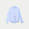 Chemise oversize longue 2-en-1 bleu ciel ado