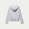 Sweat oversize court &agrave; capuche gris clair ado