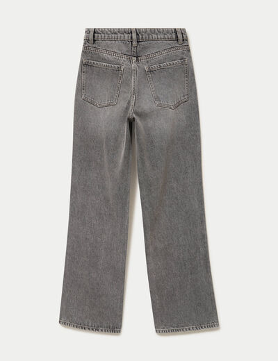 Jean Tom regular taille haute denim gris