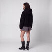 Blouson court droit effet polaire noir