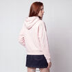Sweat oversize &agrave; capuche manches longues rose clair
